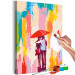 Desenho para pintar com números Romantic Walk - Couple in Love in Colorful Rain 149772 additionalThumb 4