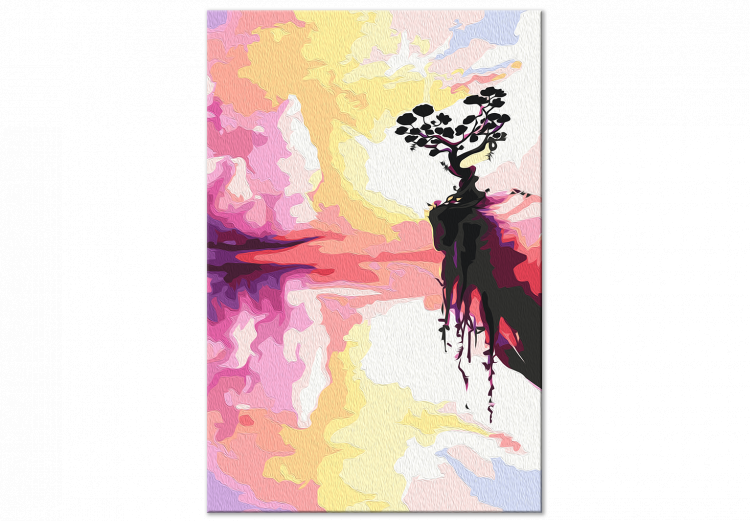 Desenho para pintar com números Magical Sunset - Landscape With a Colorful Sky and a Tree 144082 additionalImage 7
