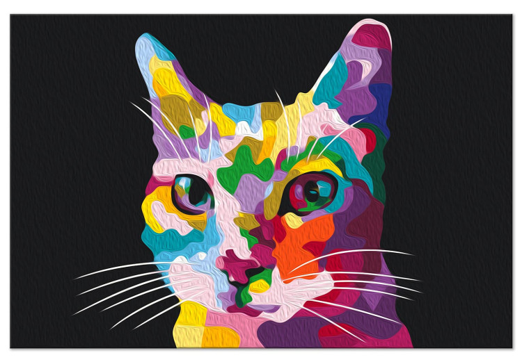 Desenho para pintar com números Colorful Cat - Domestic Pet in Motley Spots 150382 additionalImage 6