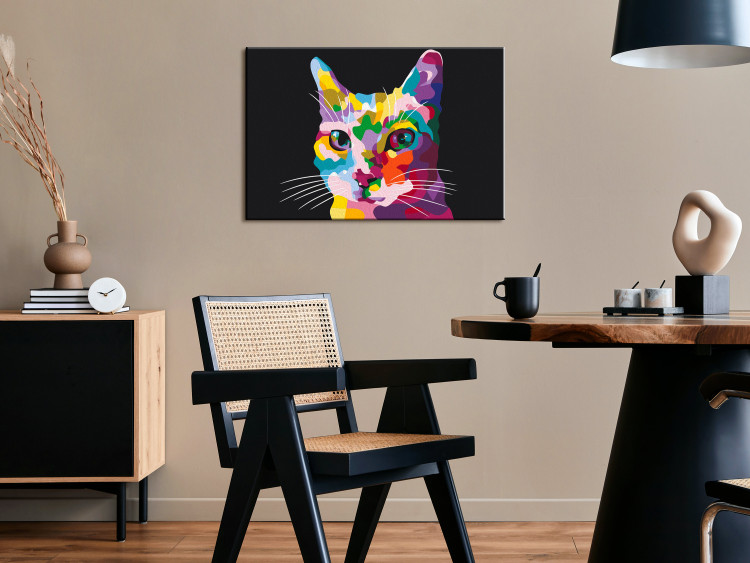 Desenho para pintar com números Colorful Cat - Domestic Pet in Motley Spots 150382 additionalImage 2