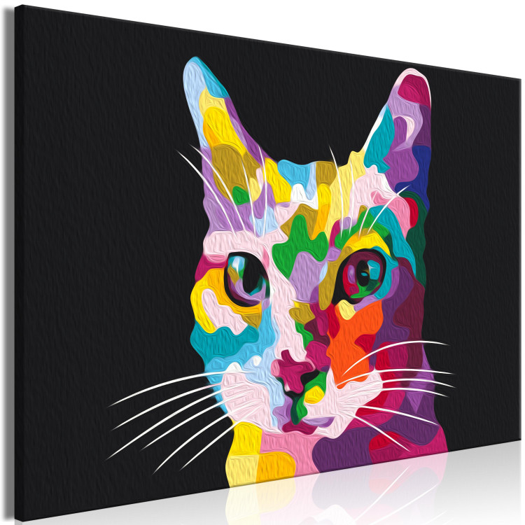 Desenho para pintar com números Colorful Cat - Domestic Pet in Motley Spots 150382 additionalImage 4