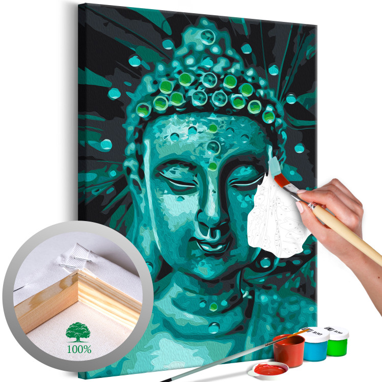 Desenho para pintar com números Emerald Buddha 135623