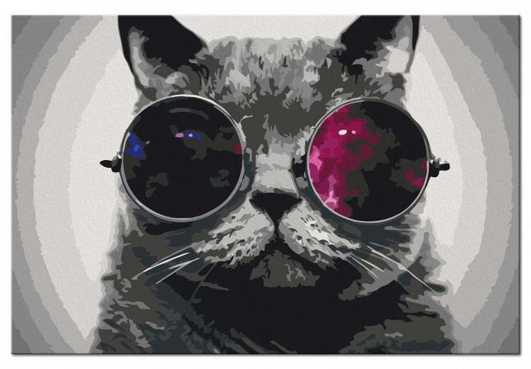 Desenho para pintar com números Cat With Glasses 132033 additionalImage 6