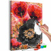 Desenho para pintar com números Blooming Poppies - Three Flowers and Black, Red and Gold Accessories 144143 additionalThumb 6