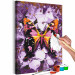 Desenho para pintar com números Harmony - Purple Butterfly on a Background of Purple Flower Petals 146543 additionalThumb 7