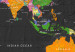 Placar decorativo World Map: Dark Depth [Cork Map] 95953 additionalThumb 6