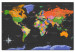 Placar decorativo World Map: Dark Depth [Cork Map] 95953 additionalThumb 2