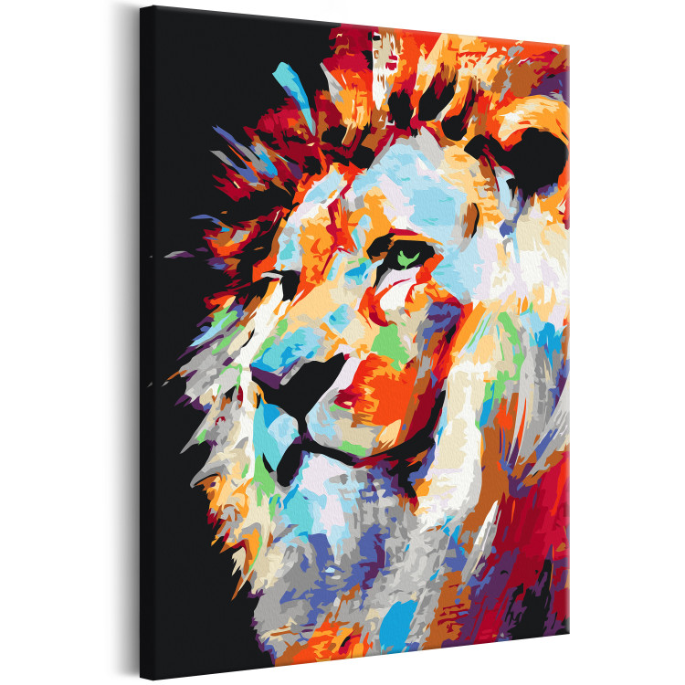 Desenho para pintar com números Portrait of a Colourful Lion 127973 additionalImage 4
