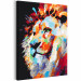 Desenho para pintar com números Portrait of a Colourful Lion 127973 additionalThumb 4