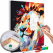 Desenho para pintar com números Portrait of a Colourful Lion 127973