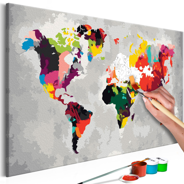 Desenho para pintar com números World Map (Bright Colours) 107483 additionalImage 3