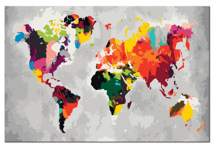 Desenho para pintar com números World Map (Bright Colours) 107483 additionalImage 6