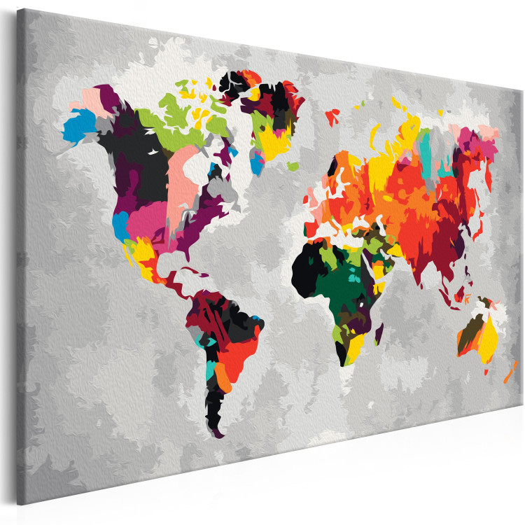 Desenho para pintar com números World Map (Bright Colours) 107483 additionalImage 5