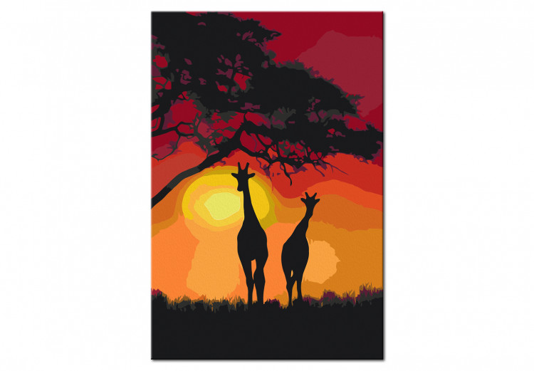 Desenho para pintar com números Giraffes and Sunset 132124 additionalImage 6