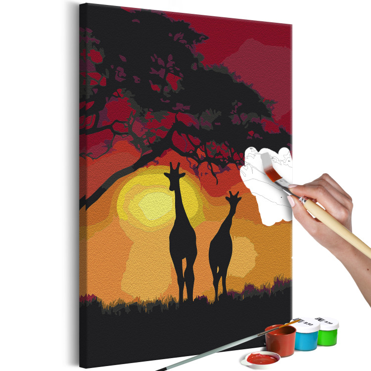 Desenho para pintar com números Giraffes and Sunset 132124 additionalImage 3