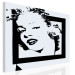 Quadro em tela Marilyn clássico - um retrato feminino minimalista a preto e branco 49154 additionalThumb 2