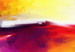 Quadro pintado Ilha (1 peça) - Abstração em cores vivas com desenho escuro 46784 additionalThumb 4
