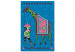 Desenho para pintar com números Green Giraffe at Night - Tall Animal With a Man Against a Dark Background 144094 additionalThumb 3