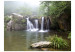 Fotomural Cachoeiras fluindo - paisagem de um lago na floresta com uma cachoeira rochosa 60015 additionalThumb 1