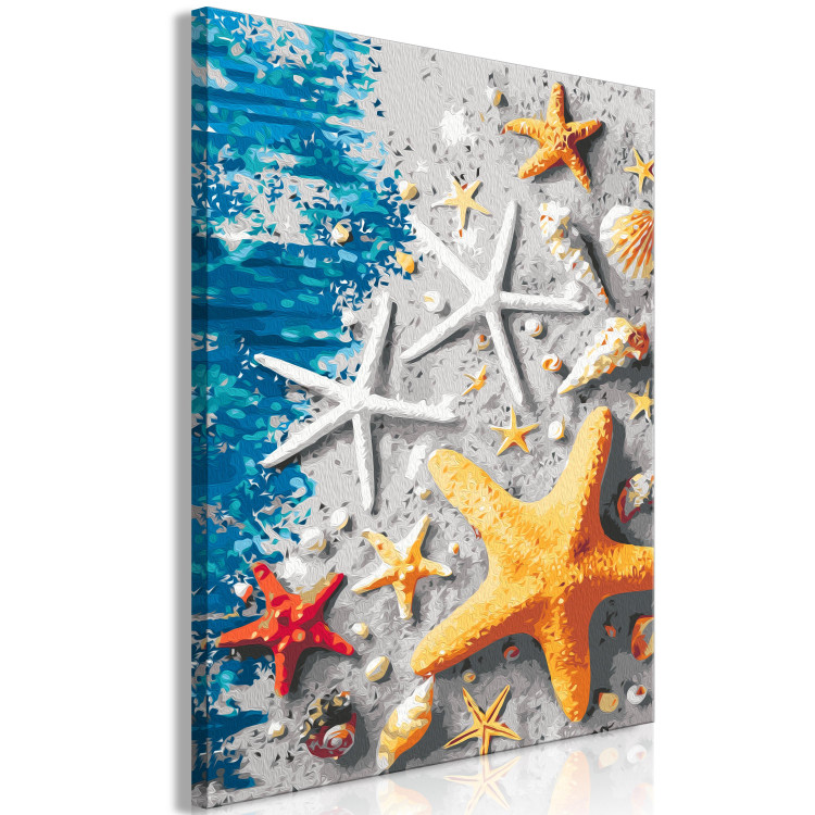 Desenho para pintar com números Sand and Seashells - Starfish and Sea Elements on Blue Boards 144525 additionalImage 6