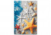 Desenho para pintar com números Sand and Seashells - Starfish and Sea Elements on Blue Boards 144525 additionalThumb 5