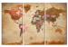 Placar de cortiça Maps: Brown Elegance [Cork Map] 96135 additionalThumb 2