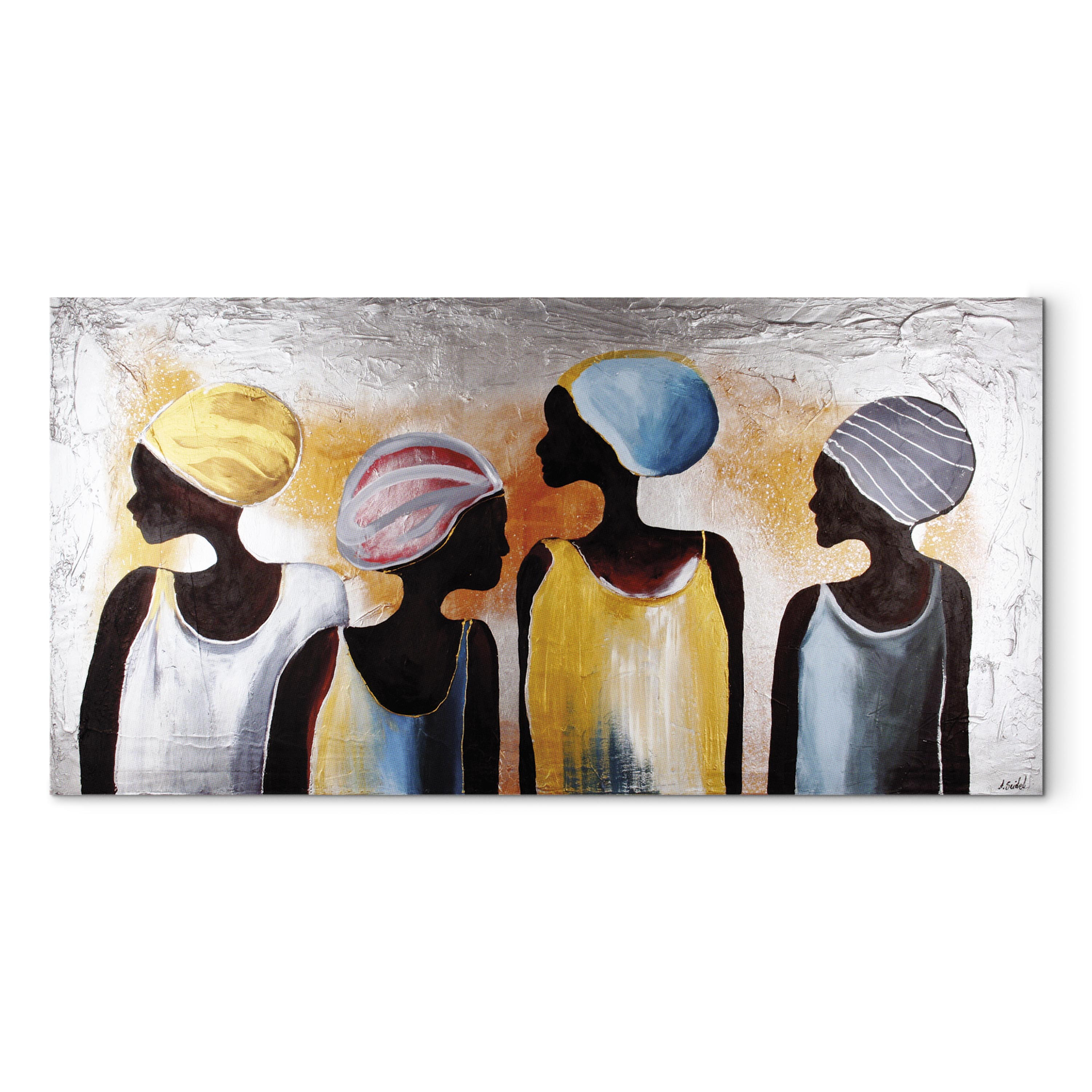 Quadro Arte das Mulheres Africanas (1 peça) - Personagens Pintadas