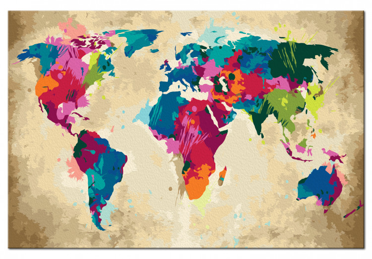 Desenho para pintar com números World Map (Colourful) 107485 additionalImage 4
