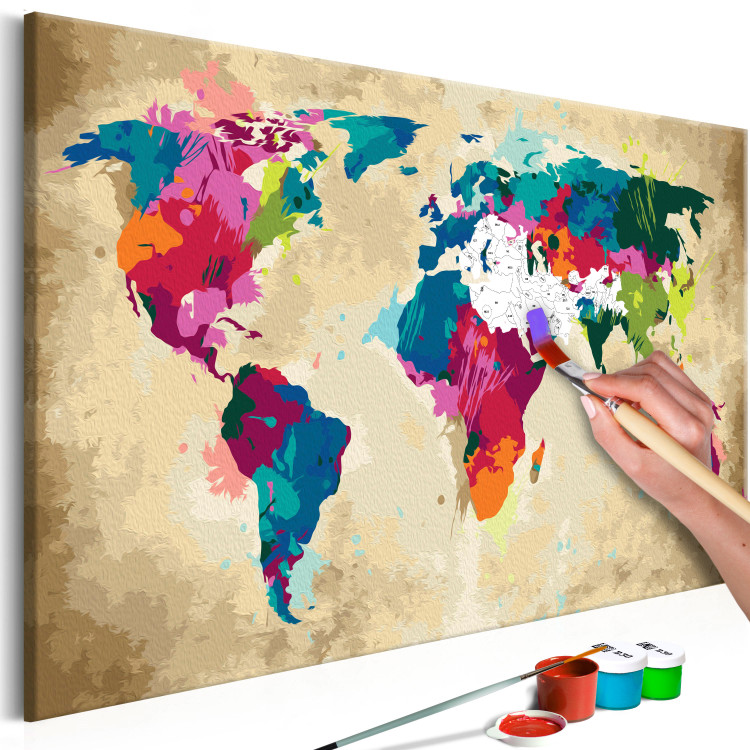 Desenho para pintar com números World Map (Colourful) 107485 additionalImage 7
