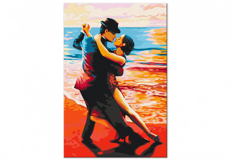 Desenho para pintar com números Passionate Tango - Couple in Love Dancing in the Background of the Sea 144085 additionalImage 3
