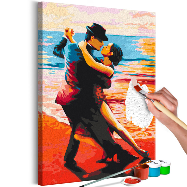 Desenho para pintar com números Passionate Tango - Couple in Love Dancing in the Background of the Sea 144085 additionalImage 4