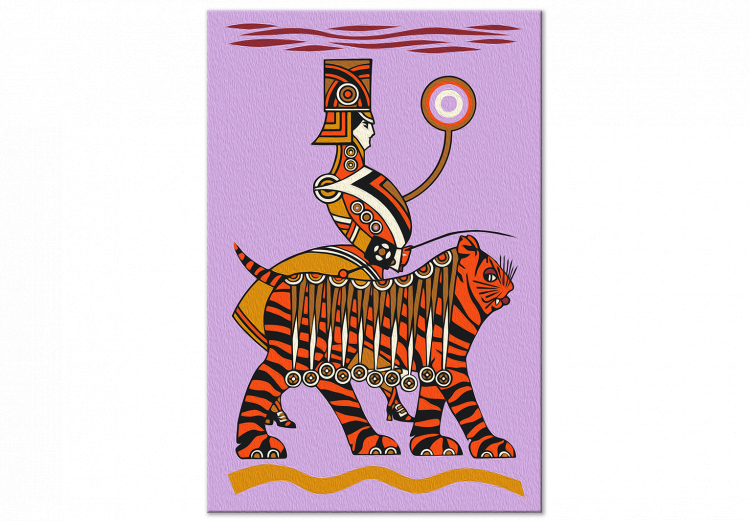 Desenho para pintar com números Unusual Companion - Dressed up Man With an Orange Tiger 144095 additionalImage 7