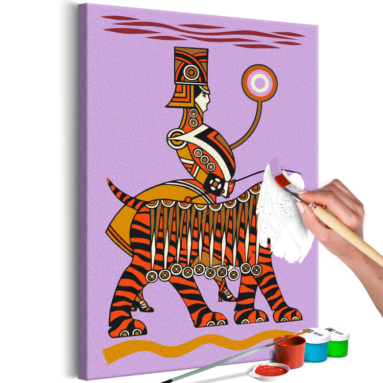 Desenho para pintar com números Unusual Companion - Dressed up Man With an Orange Tiger 144095 additionalImage 3