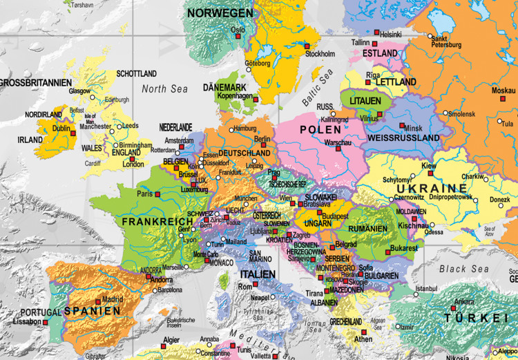 Placar decorativo World Map: Wind Rose [Cork Map - German Text] 105616 additionalImage 9
