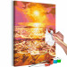 Desenho para pintar com números Right Sky - Orange-Gold Sunrise and Foamy Waves 144526 additionalThumb 7