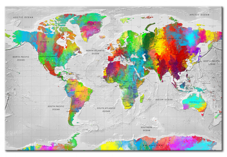 Placar decorativo Maps: Colourful Finesse [Cork Map] 95926 additionalImage 2
