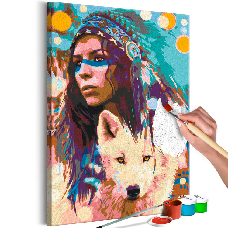 Desenho para pintar com números Girl and the Wolf 138156 additionalImage 5
