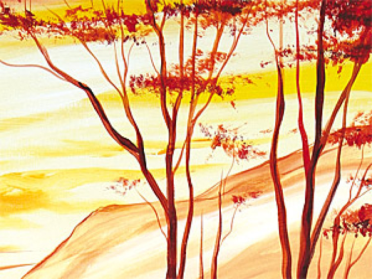 Pintura Girafas e árvores  49476 additionalImage 3
