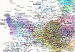 Mural de parede Mapa-Múndi - continentes coloridos com efeito de gradiente em fundo branco 94776 additionalThumb 4