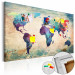 Placar decorativo Colorful World Map [Cork Map] 107186