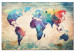 Placar decorativo Colorful World Map [Cork Map] 107186 additionalThumb 2