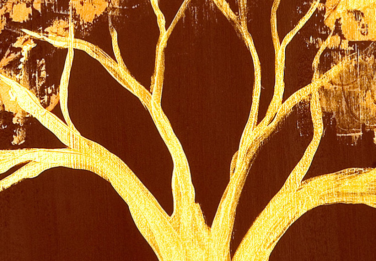 Quadro pintado Árvore Dourada  49807 additionalImage 4