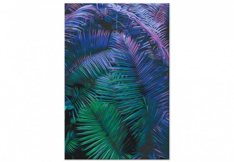 Desenho para pintar com números Ultraviolet - Large Two-Color Palm Leaves on a Black Background 146217 additionalImage 4