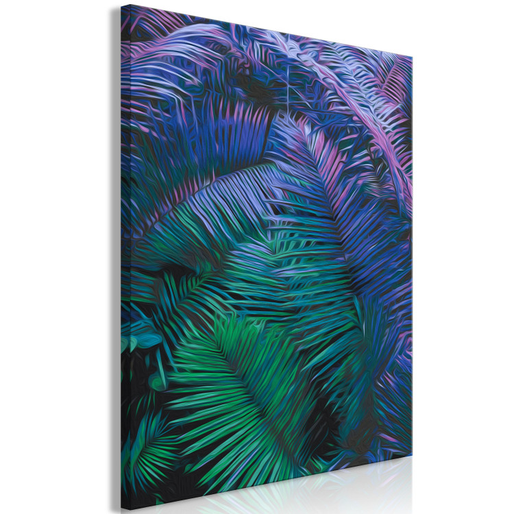 Desenho para pintar com números Ultraviolet - Large Two-Color Palm Leaves on a Black Background 146217 additionalImage 6