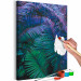 Desenho para pintar com números Ultraviolet - Large Two-Color Palm Leaves on a Black Background 146217 additionalThumb 5