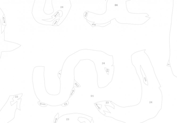 Desenho para pintar com números Paul Klee, Gesetz - Alphabet, Mysterious Letters on a Cream Background 148447 additionalImage 7