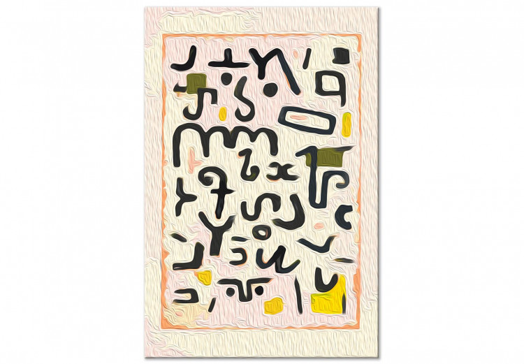 Desenho para pintar com números Paul Klee, Gesetz - Alphabet, Mysterious Letters on a Cream Background 148447 additionalImage 6