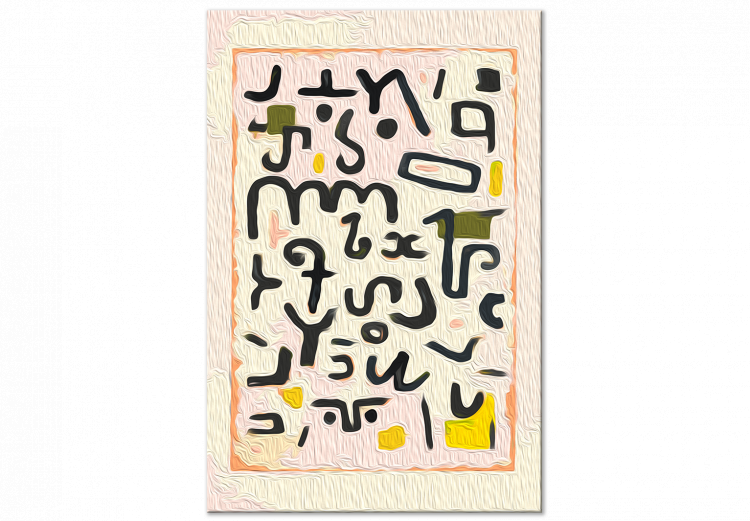 Desenho para pintar com números Paul Klee, Gesetz - Alphabet, Mysterious Letters on a Cream Background 148447 additionalImage 4