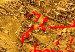 Quadro Má aliança Dourada (5 peças) - abstração com figuras e desenhos 47047 additionalThumb 4