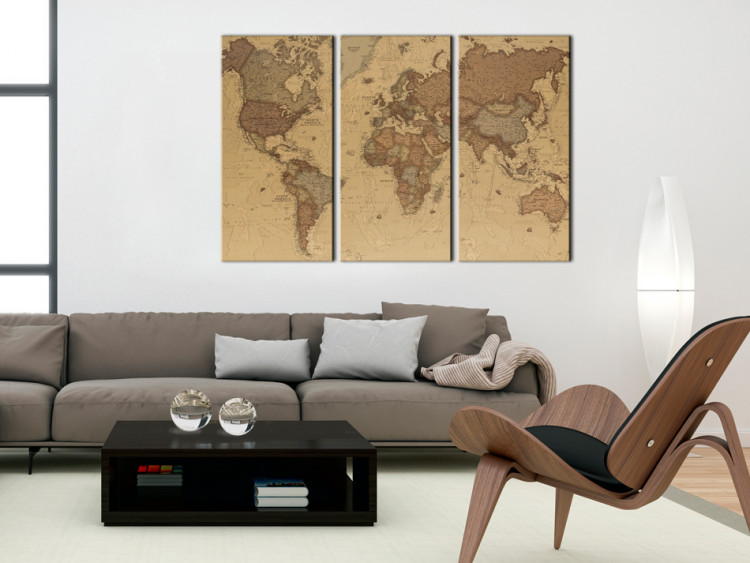 Placar de cortiça Stylish World Map [Cork Map] 95947 additionalImage 4